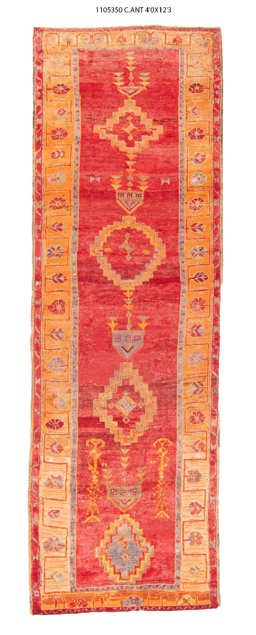 4x12 Old & Vintage Turkish Area Runne Rug-turkish_rugs-oriental_rugs-kilim_rugs-oushak_rugs