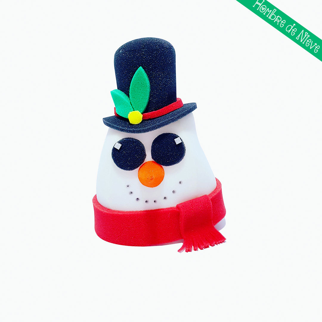Sombrero de hule espuma para Fiestas diseño Hombre de Nieve – Sombreros y Vinchas de Hule Espuma