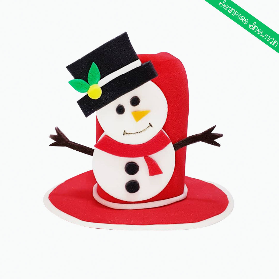 decidir Susteen igualdad Sombrero de hule espuma navideño con estampado de Muñeco de Nieve –  Sombreros y Vinchas de Hule Espuma