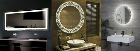 Various shaped LED Bathroom mirrors