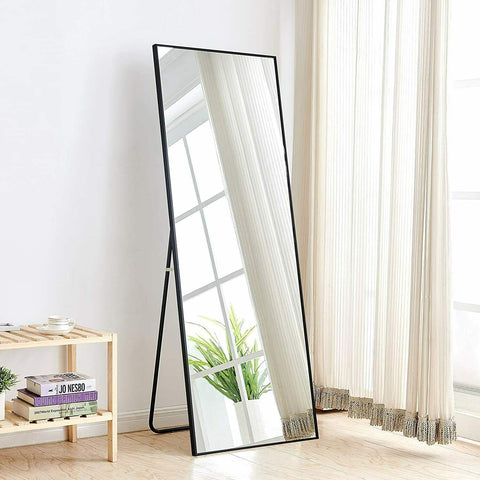 thin black frame full length mirror