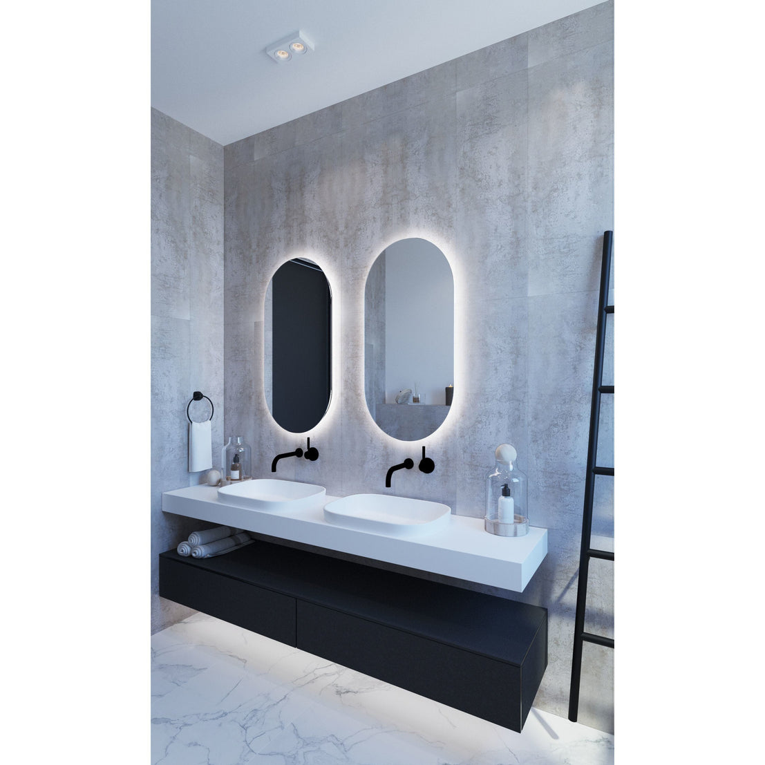 Ascona Oval Backlit Bathroom Mirror Mirrors Direct