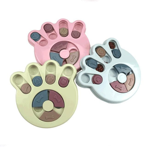 Dog Interactive Food Puzzle Toys - 3 Designs! Dog Toys BestPet Blue Paw 