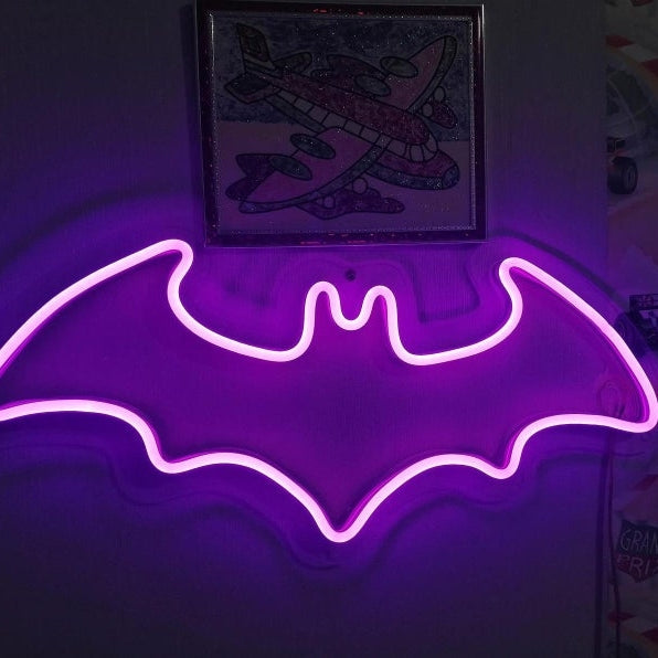 Bat Neon Sign for kidsroom, Halloween neon signs – LUCKYNEON