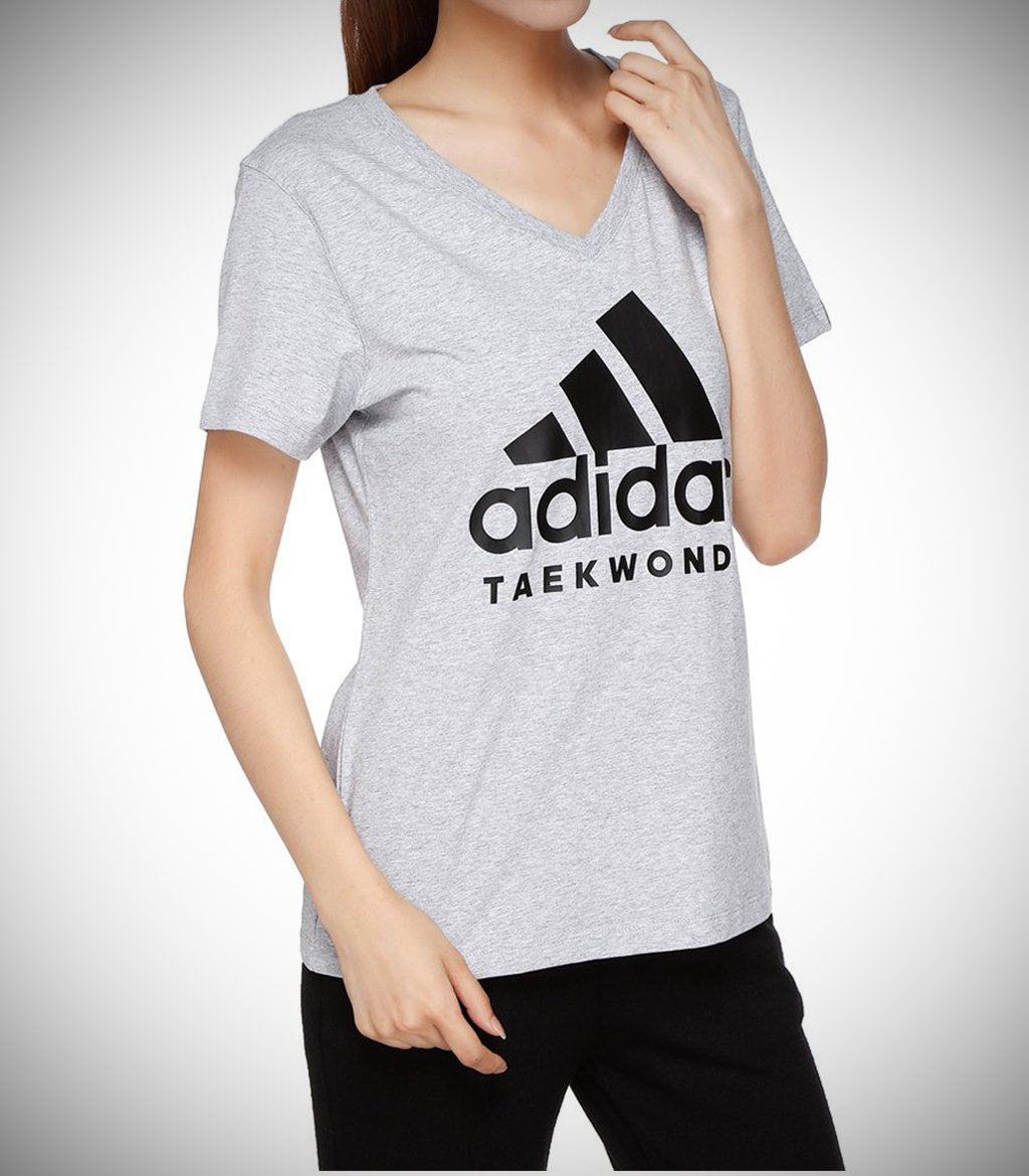 adidas t shirt womens grey