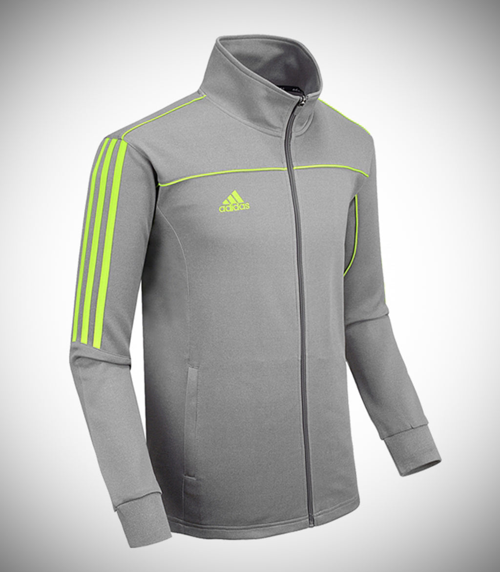 Adidas Knitted Team Jacket Grey Lime Captainsports