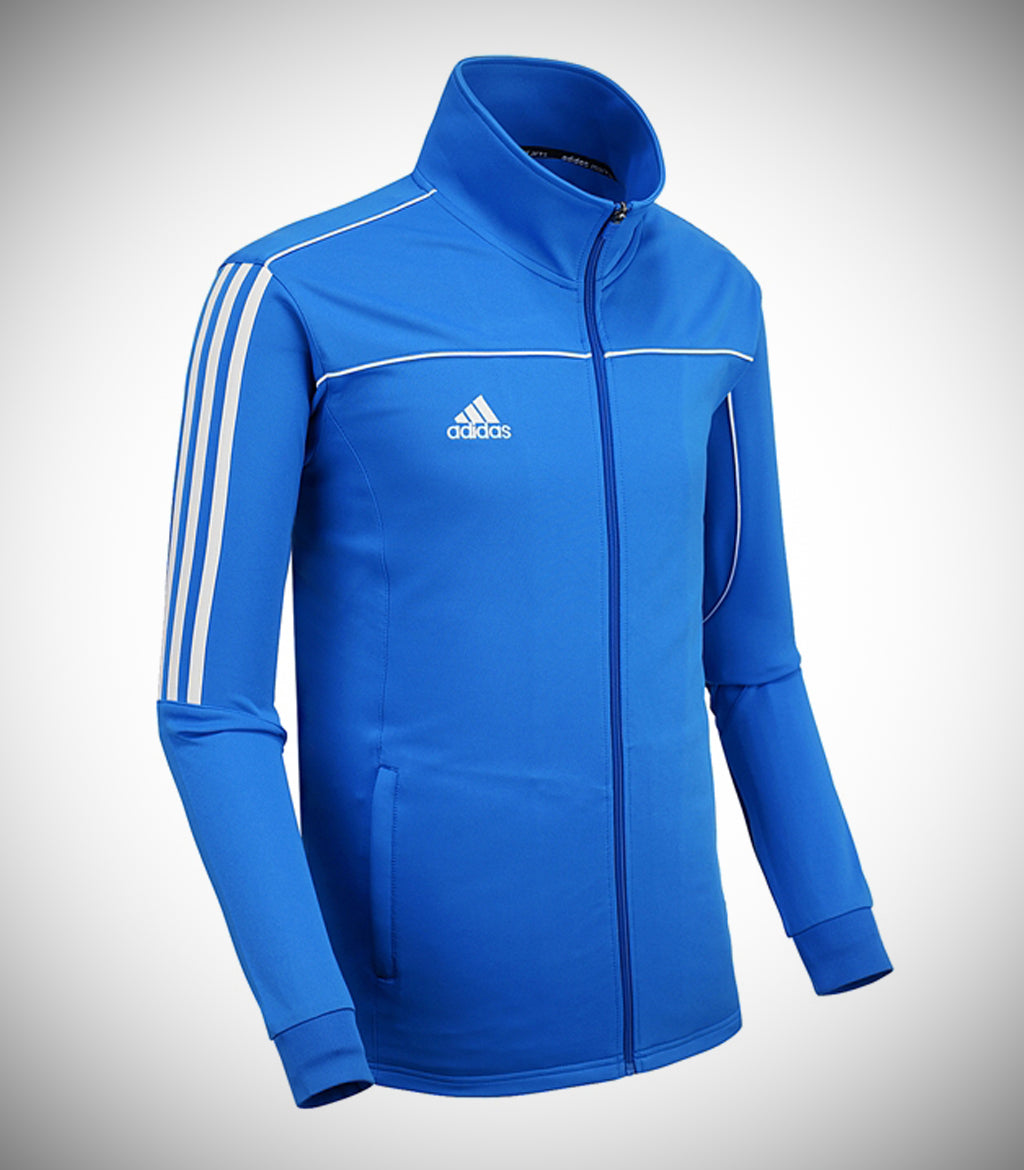 blue and white jacket adidas