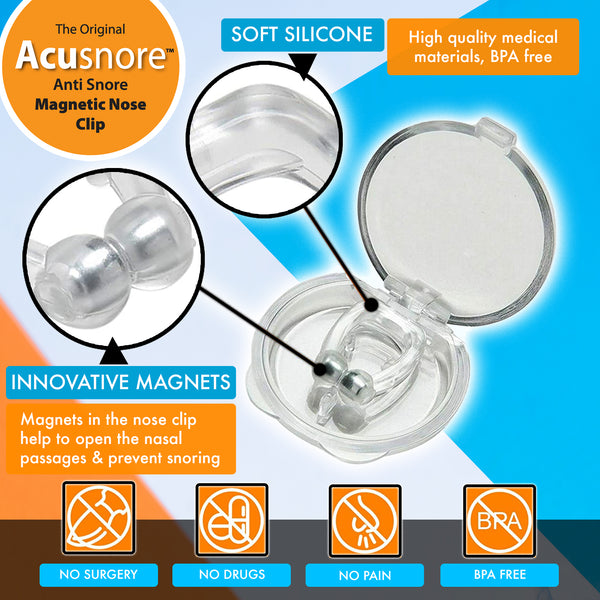 Acusnore Anti Snore Magnetic Nose Clip 4