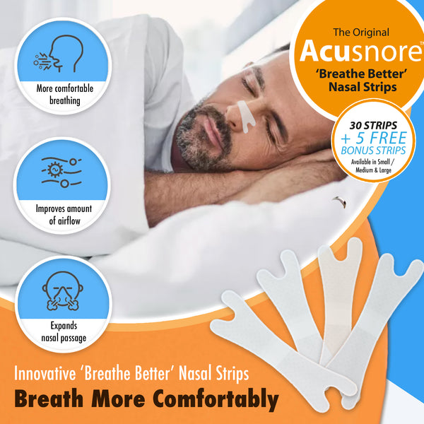 Acusnore Anti Snore Breathe Better Nasal Strips 1