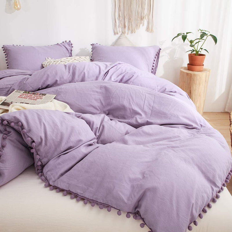 Softy Pom Pom Purple Bed Set - Tapestry Girls