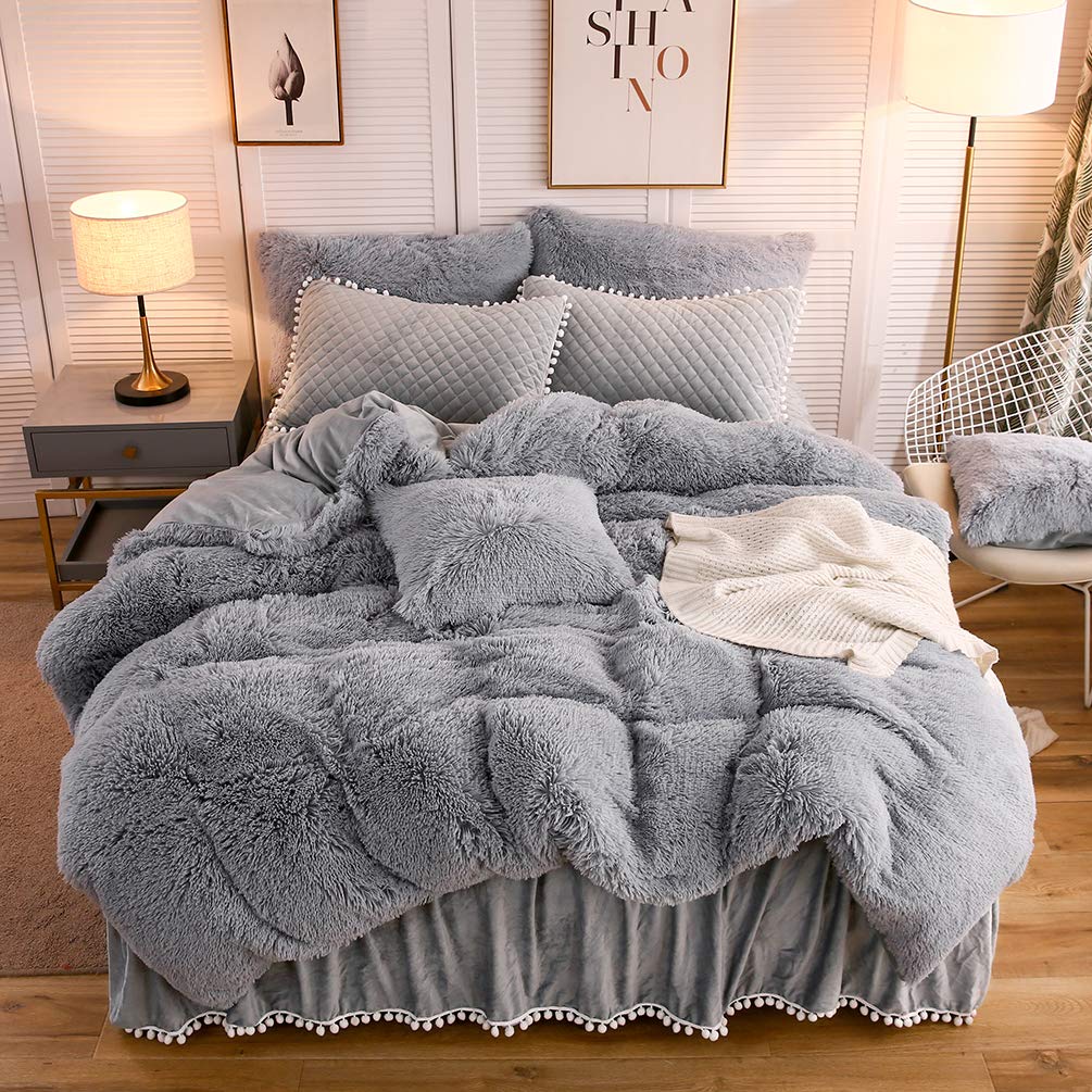 Softy Light Grey Bed Set Tapestry Girls