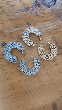 Animal Print Hoops - Multiple Colors