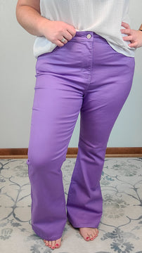 Alice Zenana Bootcut Jeans in Lavender