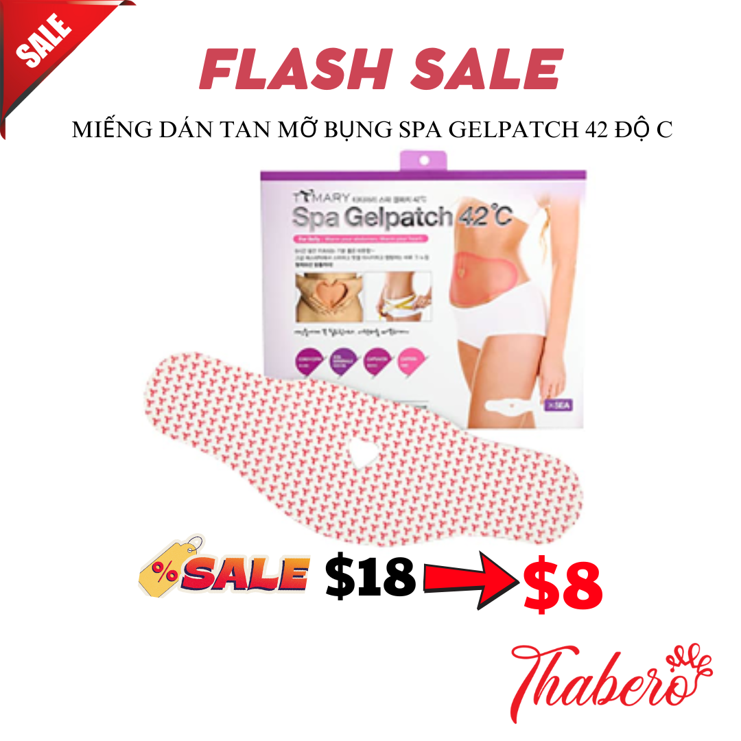 Miếng dán tan mỡ bụng Spa Gelpatch 42 độ C của Hàn Quốc