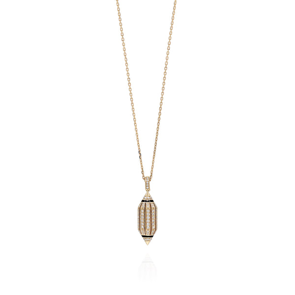 Al Merriyah Hyceram Pendant Necklace In Yellow Gold With Diamonds– Al Zain  Jewellery