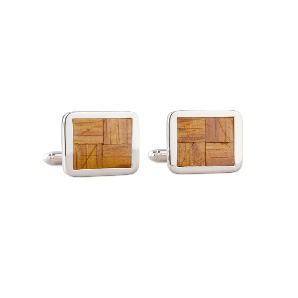 Vintage Cuff Links Made From The Boston Garden Parquet