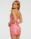 image of Dema Bandeau Mini Dress in Abstract Blurred Pink