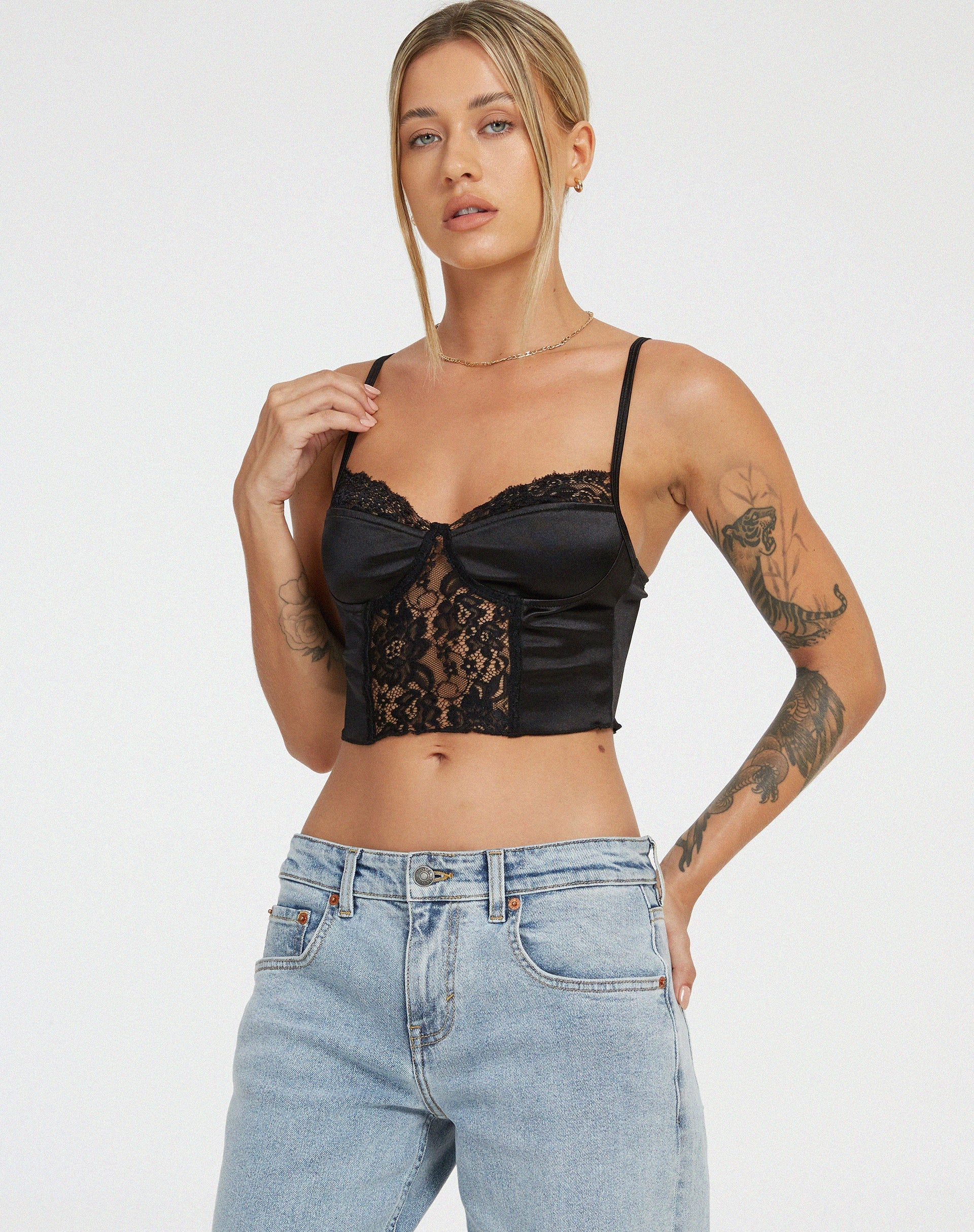 Satin Tops - Satin Crop Tops & Corset Tops