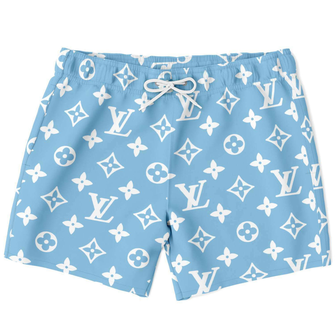 Baby Blue LV Swim Trunks