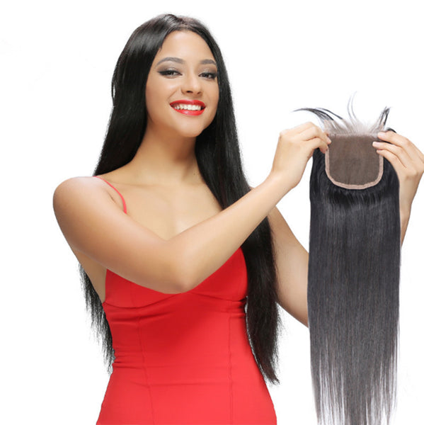 wholesale straight human hair lace closure brazilian virgin hair