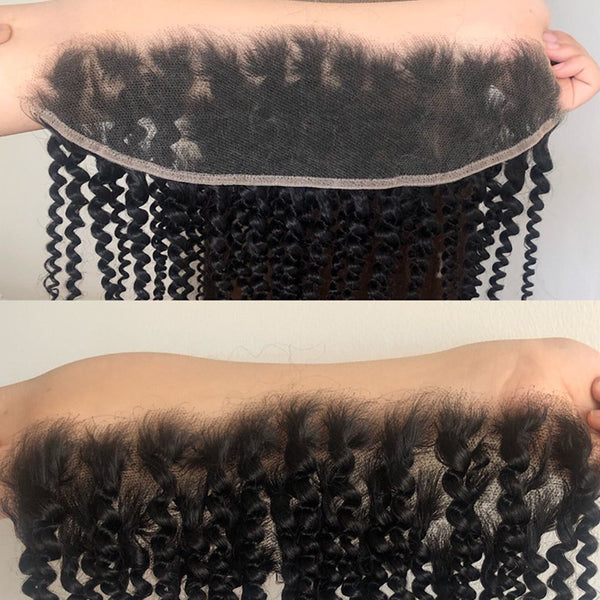 HD LACE KINKY CURLY HIGH DEFINITION SWISS LACE 13X4 LACE FRONTAL CLOSURE