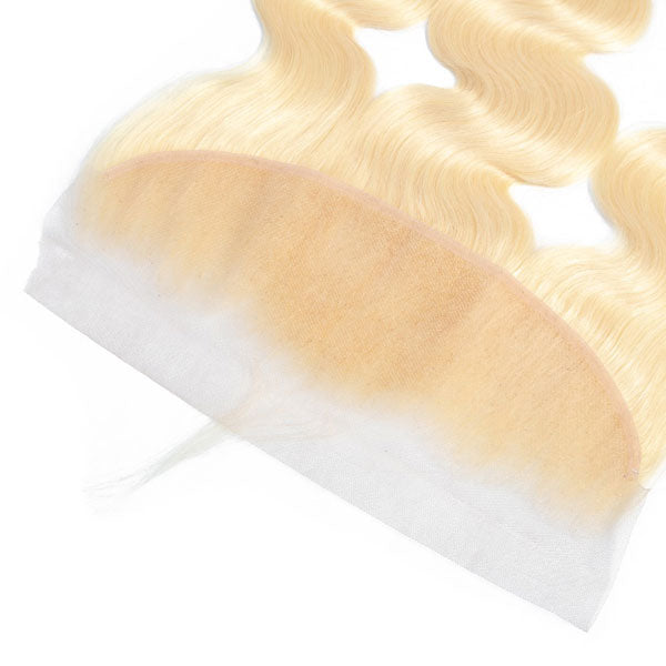 Brazilian Body Wave Blonde 613 Color Ear To Ear Lace Frontal Remy Human Hair
