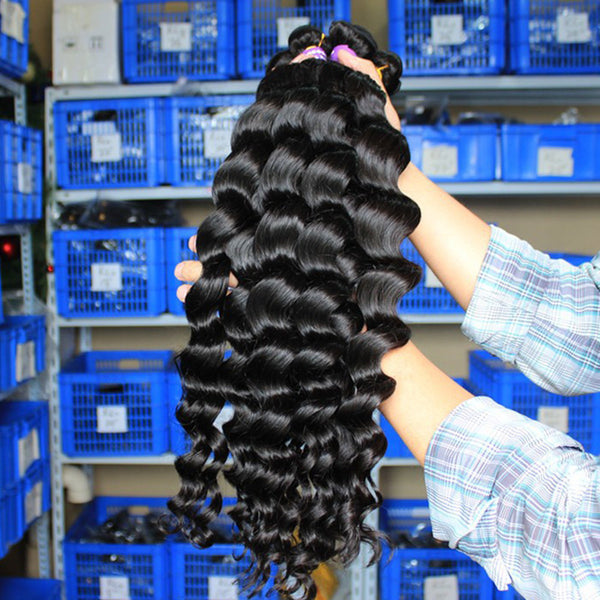 loose wave brazilian virgin human hair extensions remy hair weave wholesale