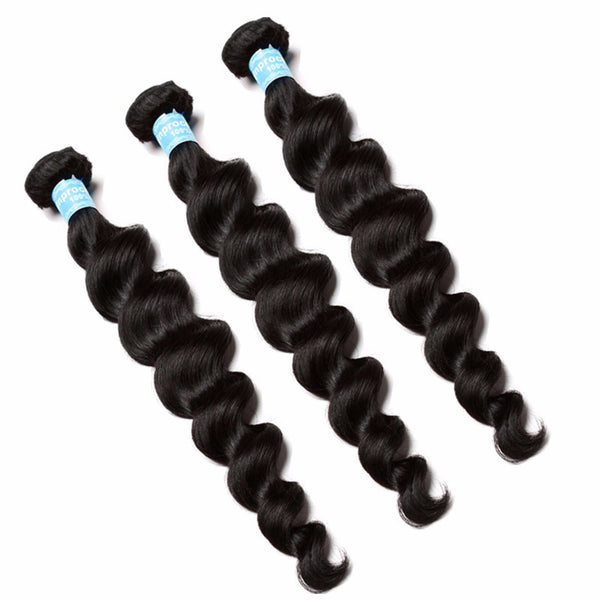 loose wave brazilian virgin human hair extensions remy hair weave wholesale