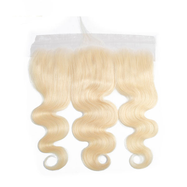 13x6 Lace Frontal 613 Blonde Brazilian Remy Human Hair Body Wave Swiss Lace