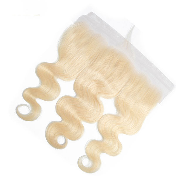 Blonde Color 613 Brazilian Body Wave Lace Frontal Closure Remy Human Hair