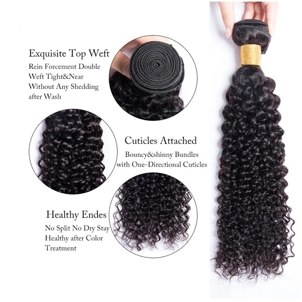 Brazilian Curly Bundles Remy Human Hair Extensions 1/3/4 Bundles - pegasuswholesale