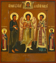 Load image into Gallery viewer, Sts. John The Forerunner John Chrysostom And Guardian Angel - Icons