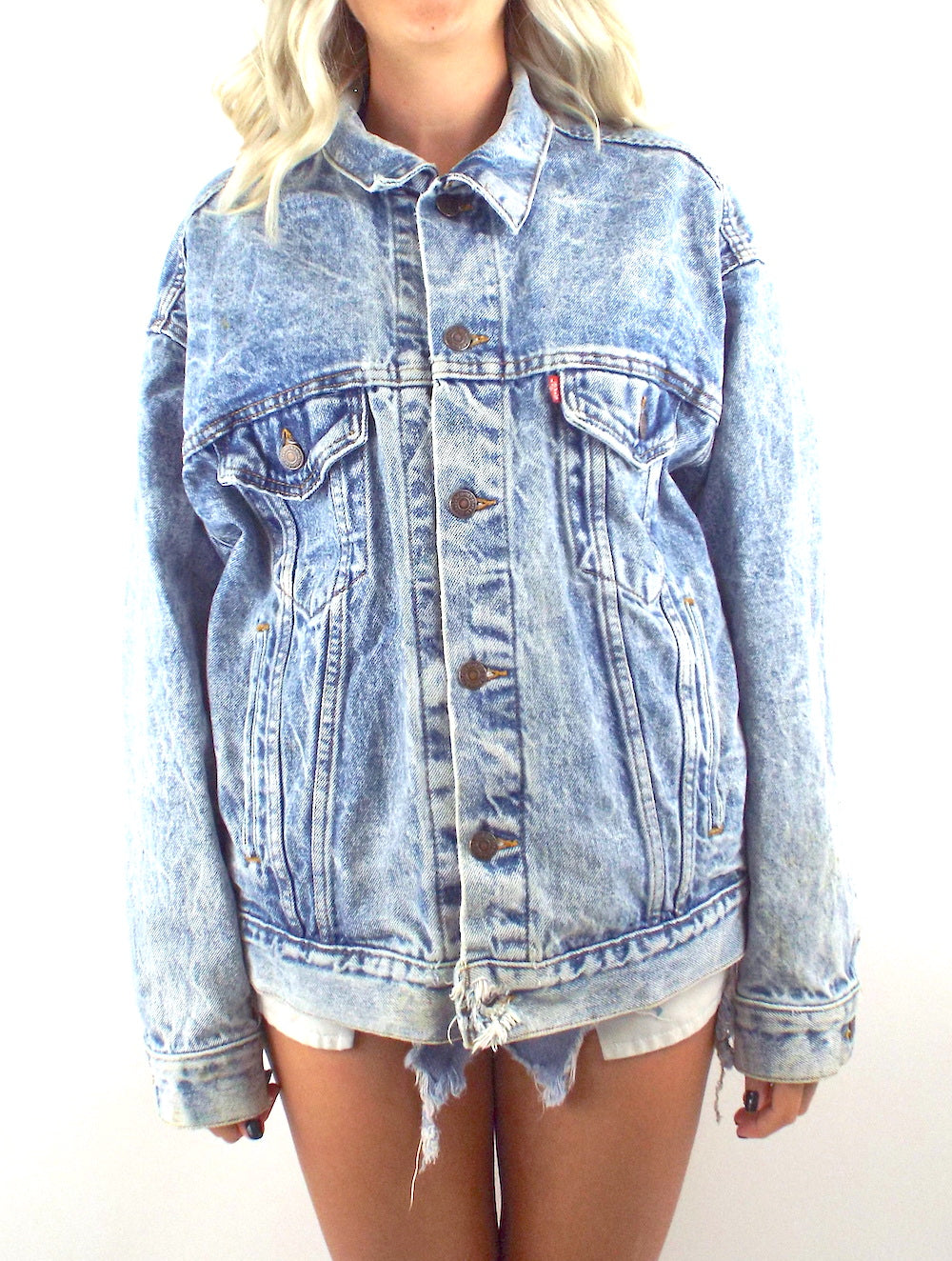 vintage levis acid wash denim jacket