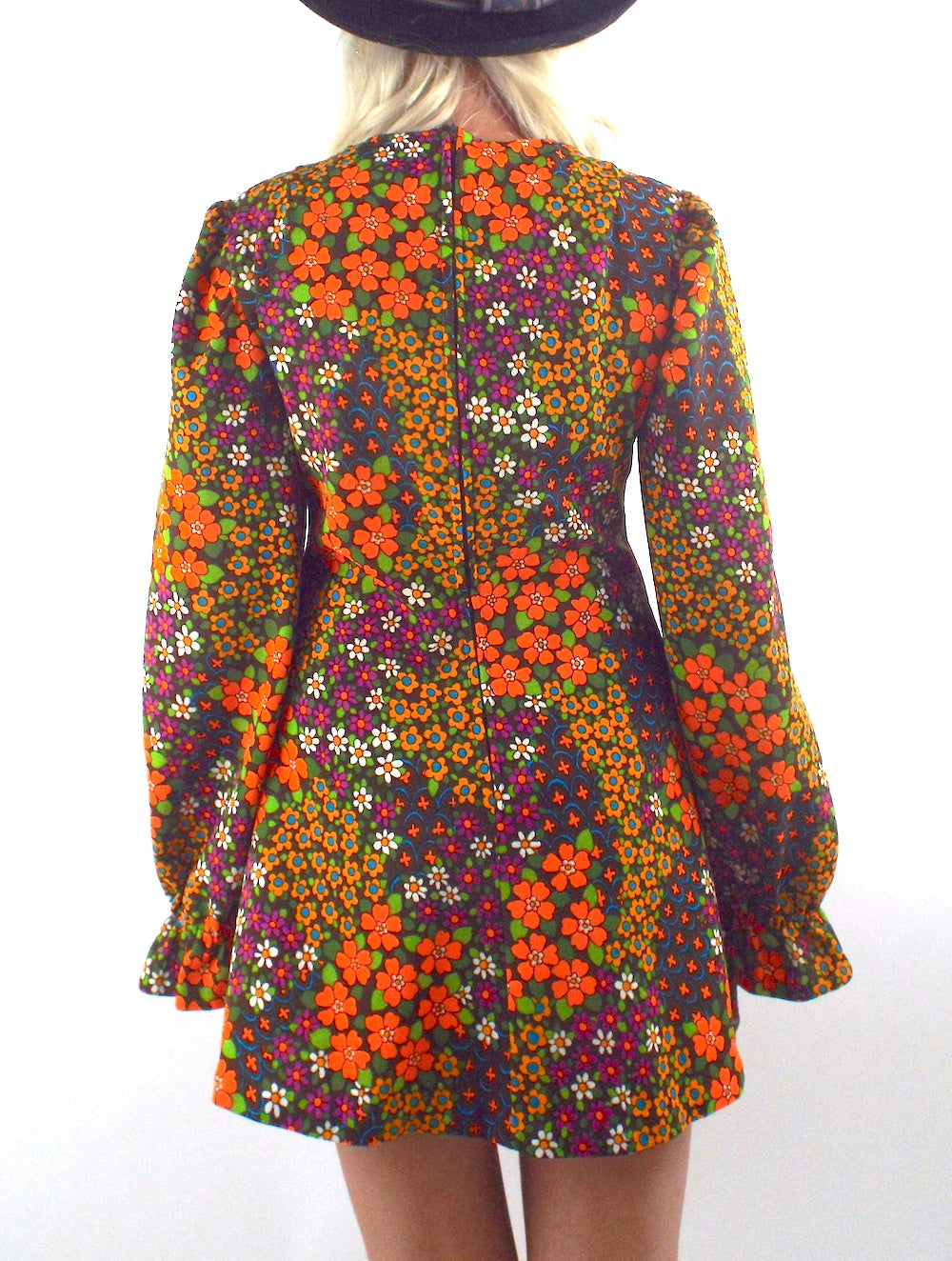 70s flower dress