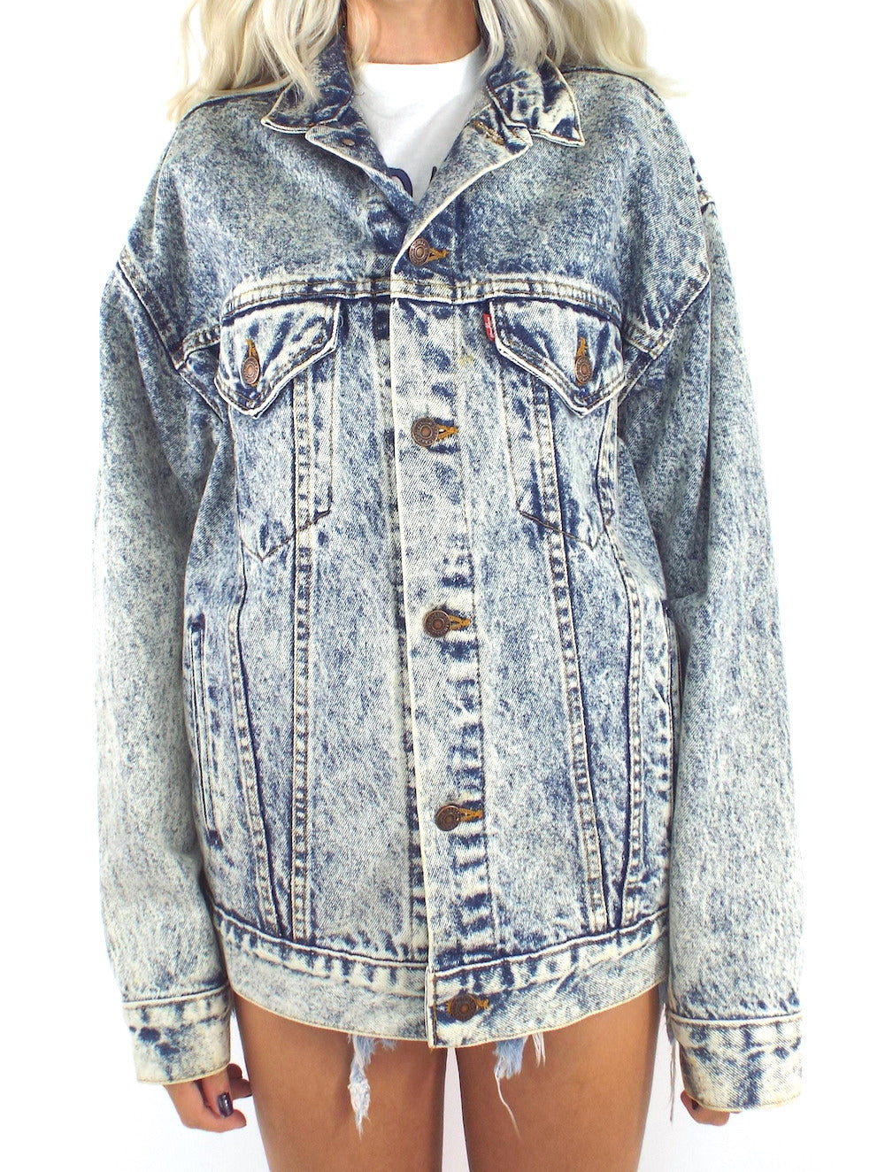 levi acid wash denim jacket