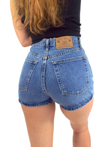 90s high waisted denim shorts