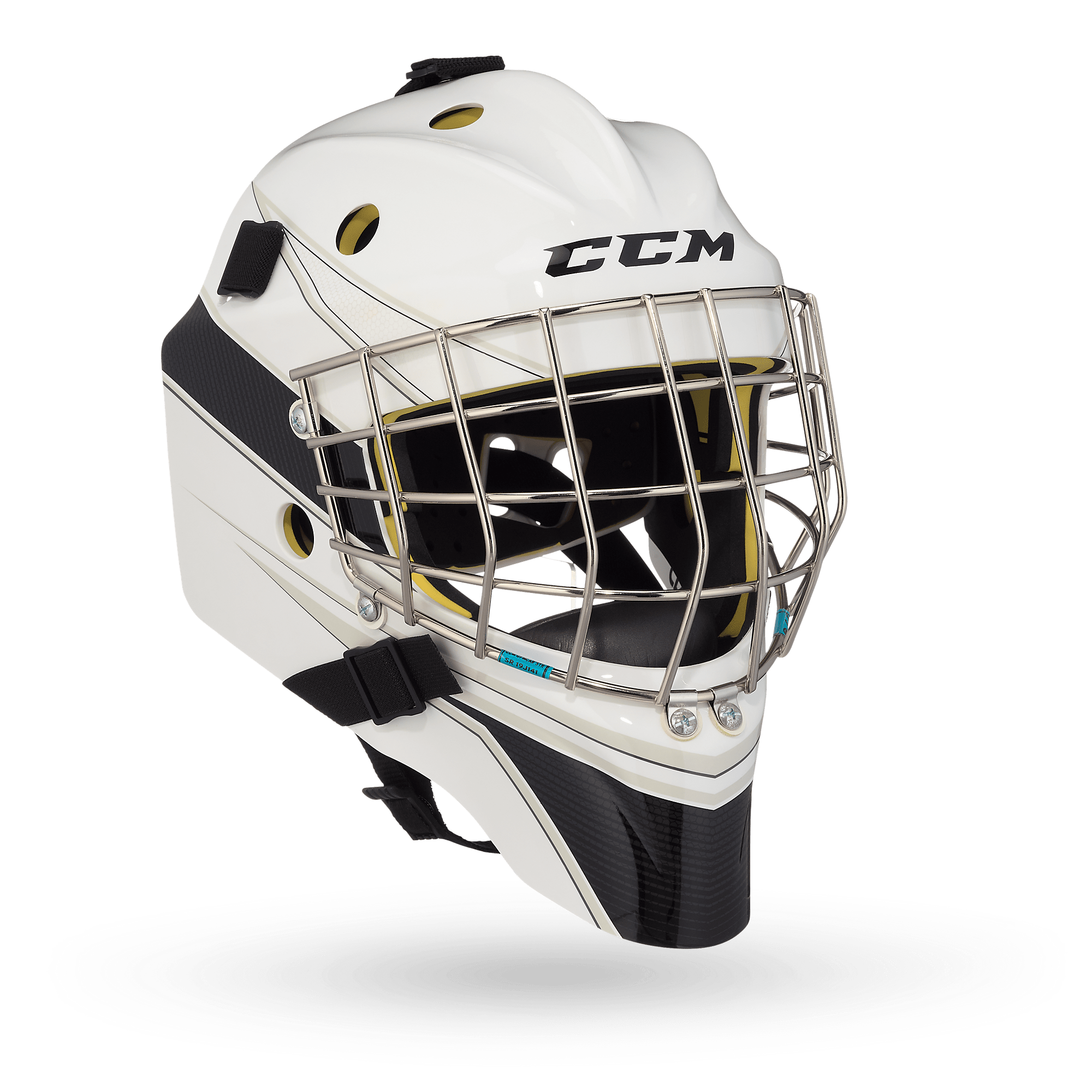 CCM Axis A1.5 Youth Goalie Mask - Decal White / Black YTH