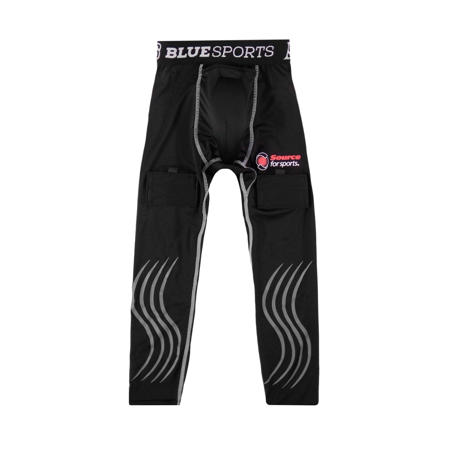 Blue Sports Junior Compression Jock Pants