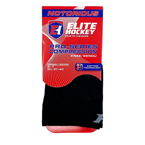 Elite Pro-Liner Coolmax Hockey Tube/Knee Skate Socks, Black