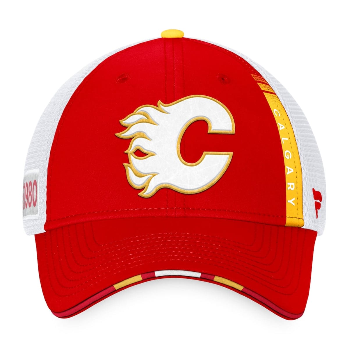 Calgary Flames Fanatics Authentic Pro Draft Structured Trucker Hat