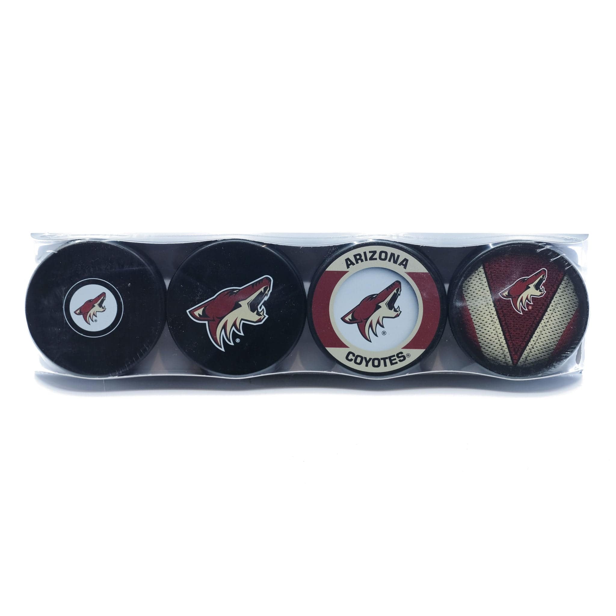 Arizona Coyotes Inglasco NHL Logo Hockey Puck (4 Pack)