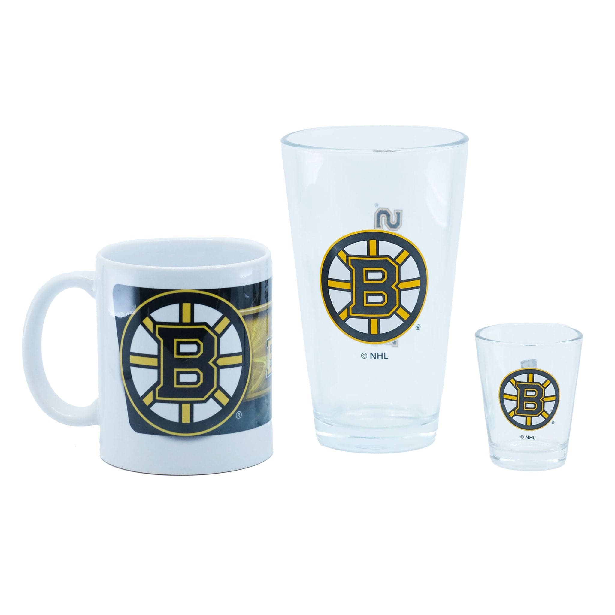 Boston Bruins Sports Vault NHL Glass Gift Set - 3 Pack