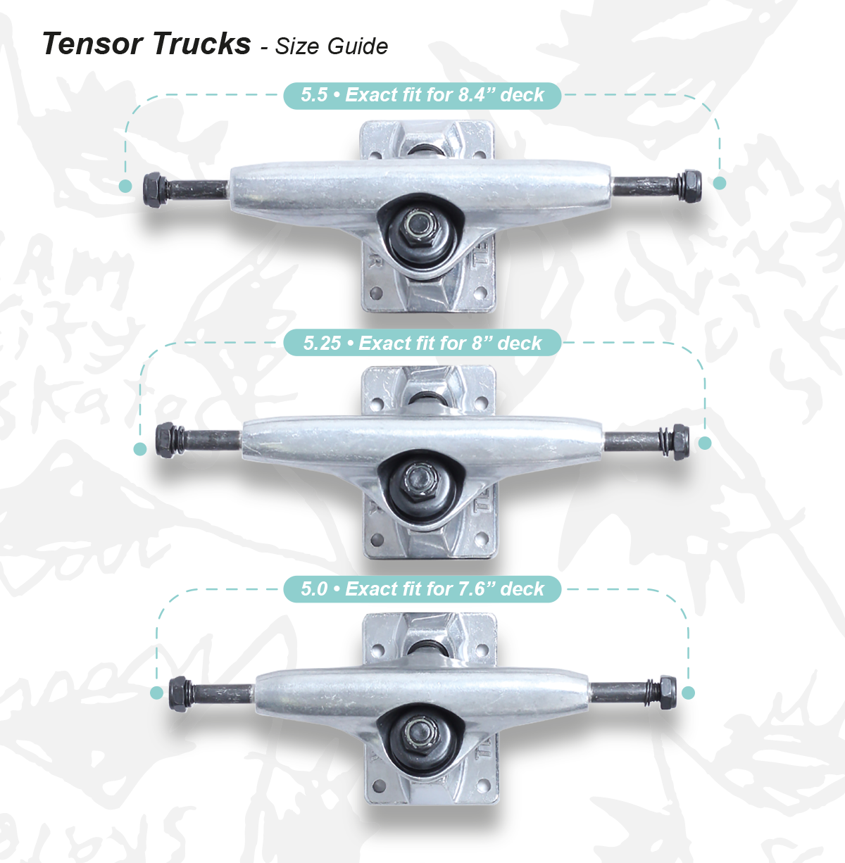 Tensor Trucks Size Chart