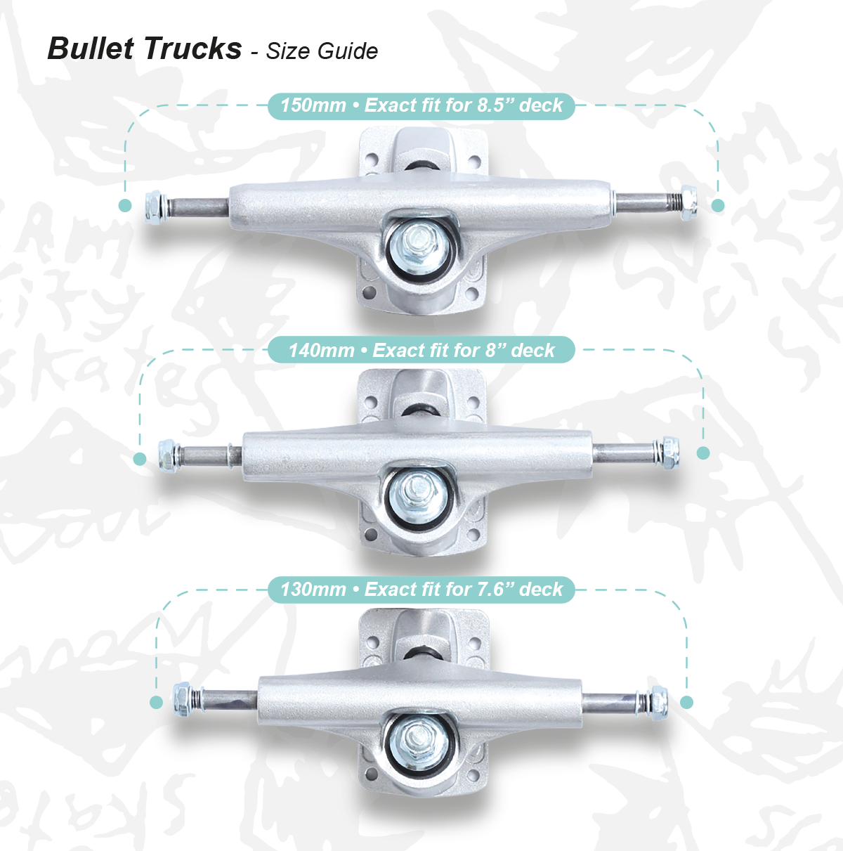 Skate Truck Size Chart