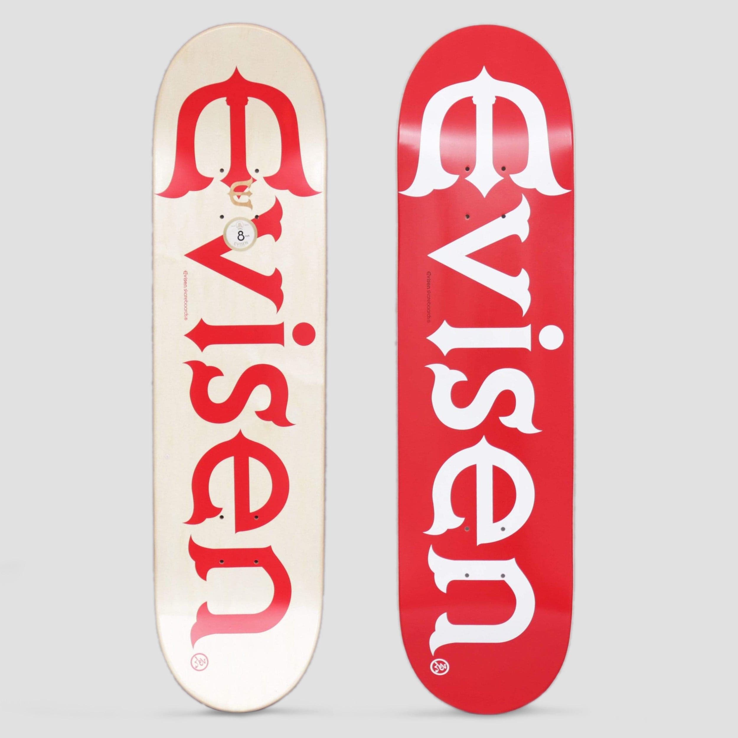 Evisen 8.25 Evilogo Skateboard Deck Red