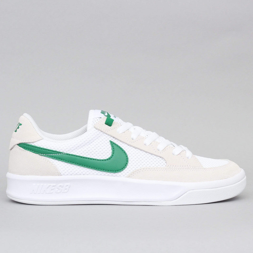 Nike SB Adversary Shoes White / Pine Green - White - White - Slam City ...