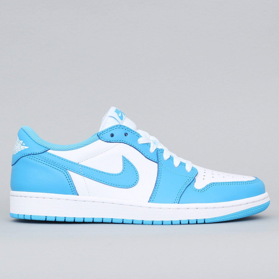 Photos of Nike SB Air Jordan 1 Low QS Shoes Dark Powder Blue / Dark Po