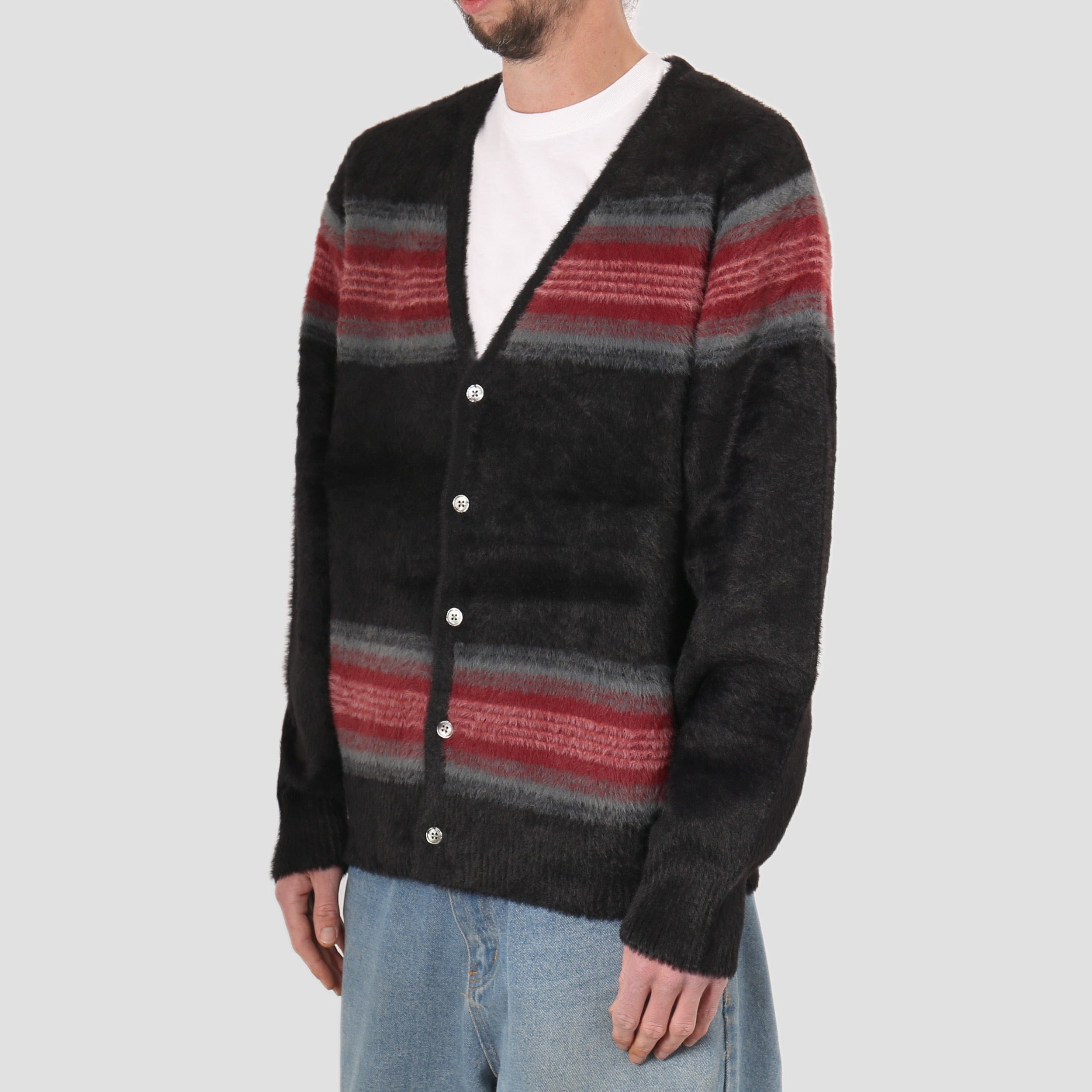 STUSSY - Lサイズ STUSSY SHAGGY CARDIGAN NAVYの+