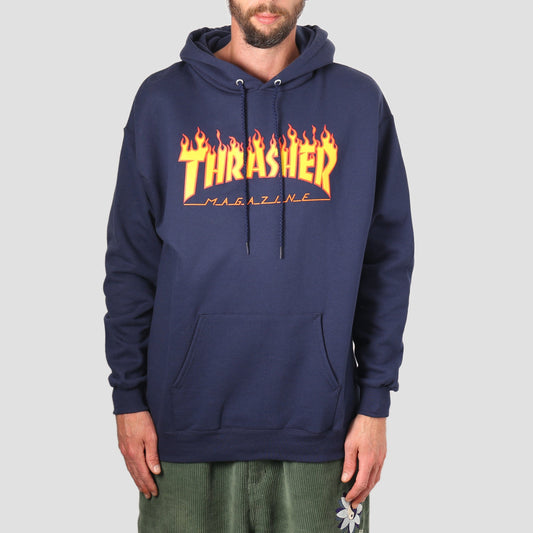 Thrasher Flame Logo Hood Black – Slam City Skates