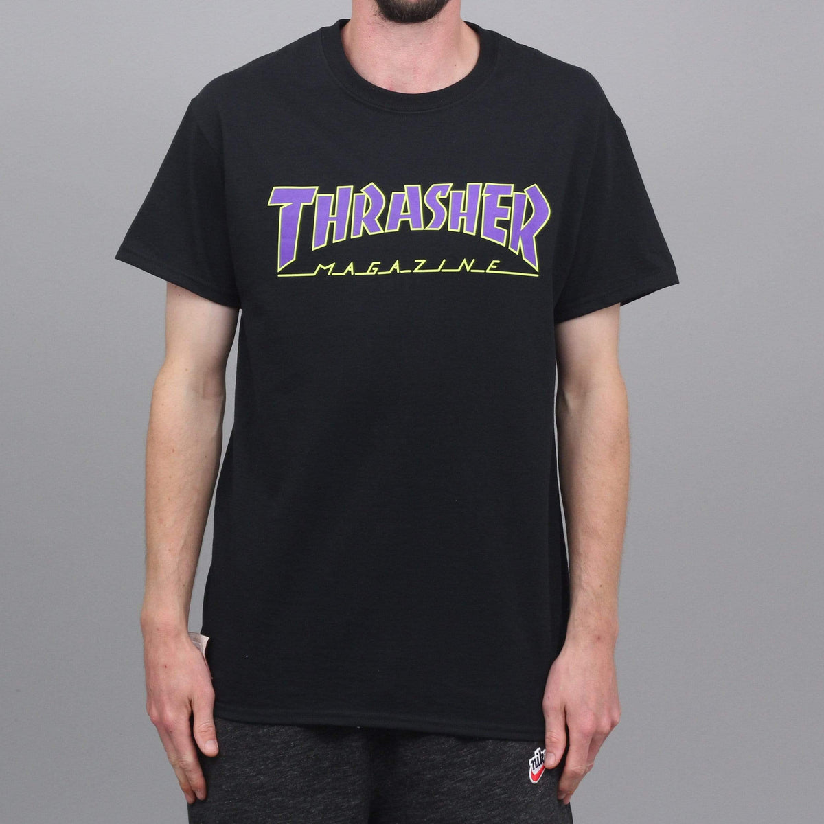 black and red thrasher shirt